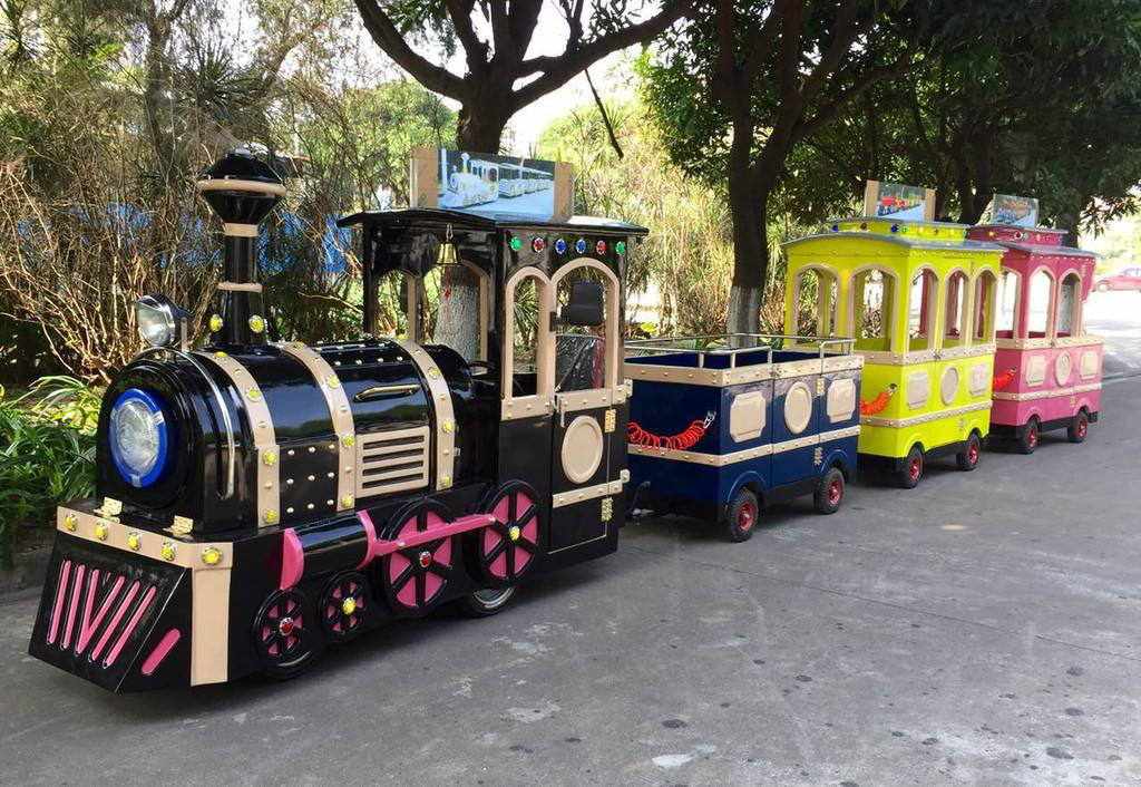 阿合奇景区广商场无轨观光小火车电动儿童游乐设备小火车可坐人户外玩具